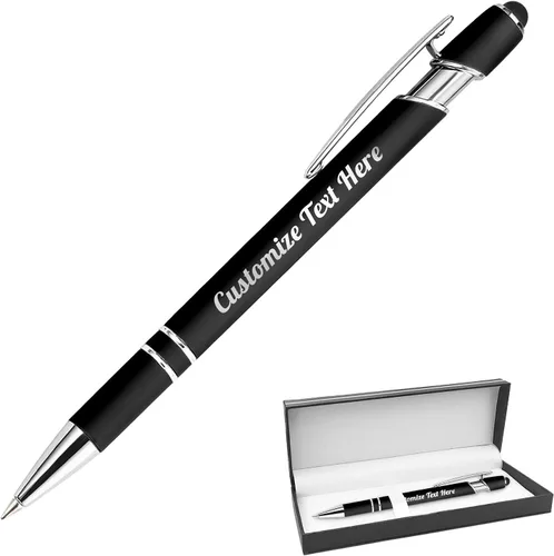 Miniatura 41 de Hasta 500 bolígrafos personalizados a granel con logotipo de mensaje de nombre comercial, bolígrafos grabados personalizados con lápiz óptico