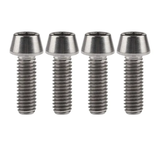 Miniatura 55 de Titanio Ti M6 x 10 16 18 20 25 30 35 40 45 50 55 60 2.559 in Allen - Tornillos hexagonales de 2.559 in, tornillos cónicos, paquete de 4