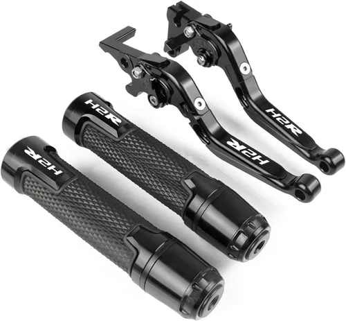Miniatura 11 de Para Kawasaki H2 H2R 2015-2016 Accesorios de motocicleta CNC ajustable plegable freno embrague palancas manillar mano apretones logotipo motocicleta