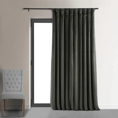 Miniatura 65 de HPD Half Price Drapes Cortinas Opacas Térmicas de Terciopelo Signature para Sala de Estar de 63 Pulgadas de Largo (1 Panel) con Bolsillo para Barra