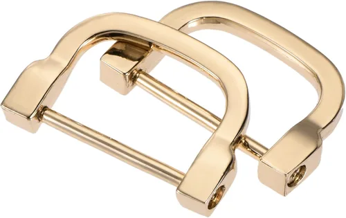 Miniatura 7 de uxcell Anillo en D de herradura en forma de U, hebillas atornilladas (Light Bronze)