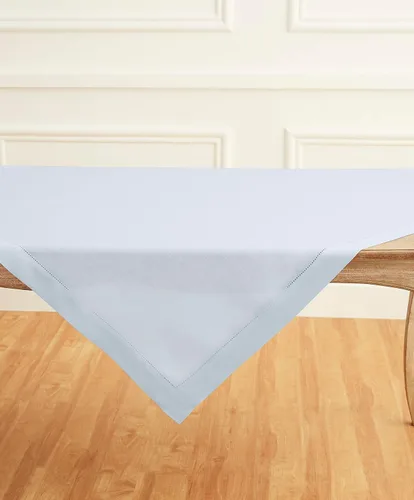 Miniatura 93 de Solino Home Mantel de lino azul polvoriento, 60 x 120 pulgadas, mantel de lino 100% puro con vainica para mesas rectangulares, dobladillo clásico
