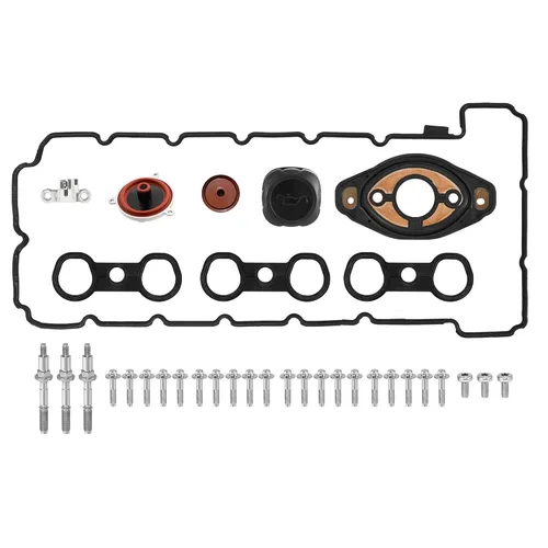 Miniatura 9 de Tapa de válvula de motor de aluminio con junta compatible con BMW 128i 2006-2013 328i 328ixDrive X3 323i 528i 528ixDrive X5 328x 264-935 11127552281