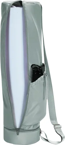 sportsnew Bolsa para esterilla de yoga, bolsa de transporte para esterilla de yoga con cremallera completa con bolsillo para botella de agua con Gris