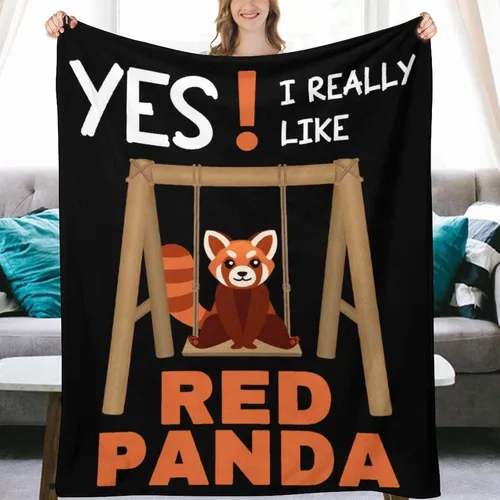 Miniatura 7 de Manta de panda rojo para niños, suave, mullida y acogedora, manta de regazo de 30 x 40 pulgadas para sofá, oficina, mantas cálidas negras para regalo