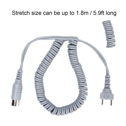 Miniatura 6 de ZJchao Cable de pieza de mano para taladro de uñas, cable de alimentación, máquina de manicura, pieza de mano, accesorios de repuesto de cable (gris)