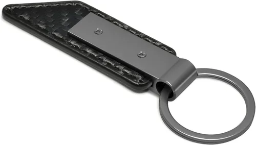 Miniatura 5 de iPick Image Para Ford Mustang GT PU Cuero Fibra Textura Correa Negro Metal Bar Llavero - Con licencia