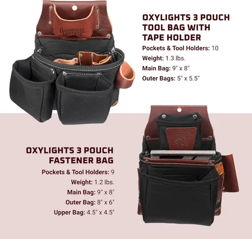 Miniatura 4 de Occidental Leather OxyLights Framer - Utility Holster Pouch Package with Double Outer Bag - Made in USA Negro