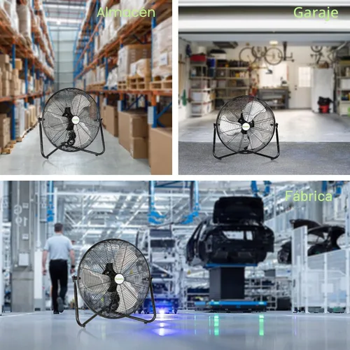 Miniatura 8 de hykolity Ventilador de piso de alta velocidad de 20 pulgadas, ventilador de pared de metal resistente de 4600 CFM con 3 velocidades, ventilador