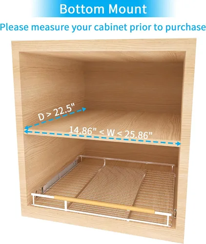 Miniatura 4 de Organizador de cajones extraíble expandible, ancho ajustable, estantes de almacenamiento deslizantes montados en la parte inferior para gabinetes