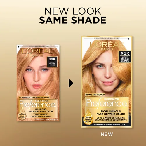 Miniatura 69 de L'Oreal Paris Superior Preference - Tinte permanente luminoso que desafía la decoloración, tinte para el cabello hasta 9 semanas de resplandor, 09