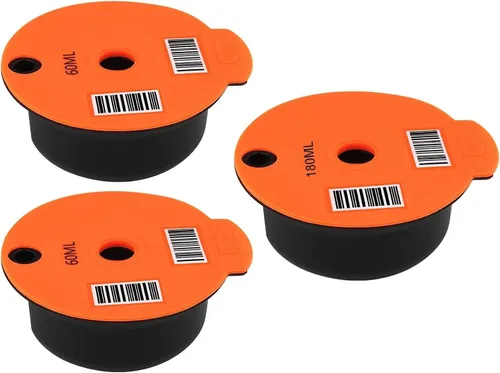 Miniatura 10 de Vasos de plástico reutilizables recargables para Bosch Tassimo, hogar, oficina, café (6.1 fl oz)