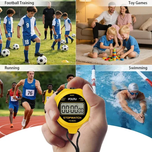 Miniatura 7 de Digital Simple Stopwatch Timer, No Bells, No Alarm, Simple Basic Operation, Silent, Clear Display, ON/Off, Large Display for Swimming Running