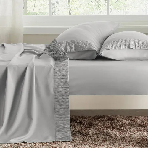 Miniatura 6 de Bedsure Juego de sábanas tamaño Queen, color gris claro
