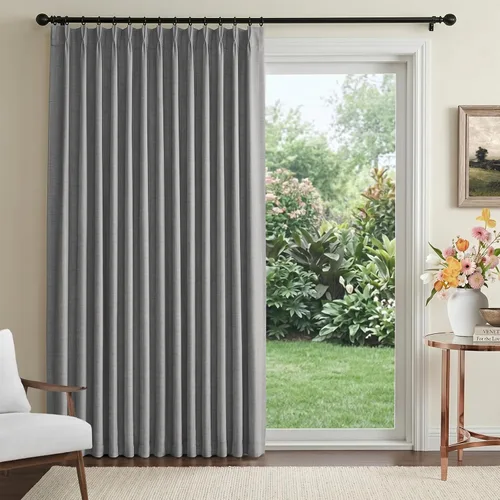 Miniatura 8 de 100% Blackout Shield Cortinas opacas con textura y aspecto de lino de 72 pulgadas de largo, juego de 2 paneles de cortinas opacas de lino sintético
