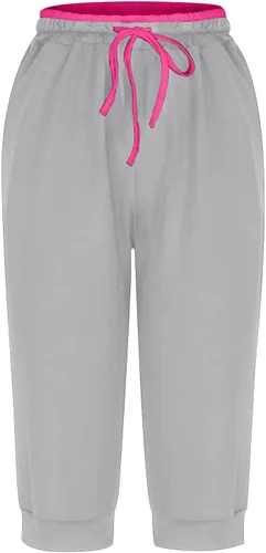 Miniatura 142 de Pantalones capri para mujer, estilo casual, de verano, elásticos, de cintura alta, pantalones de yoga, ajuste atlético, pantalones deportivos