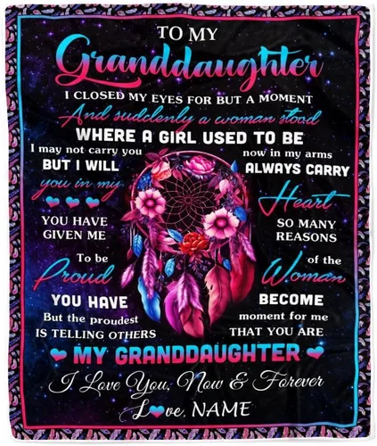 Miniatura 12 de Manta personalizada de baloncesto con texto en inglés "To My Granddaughter from Grandma Grandpa Stay Strong Be Confident Believe in Yourself", manta