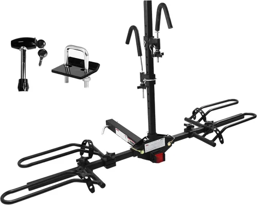 MaxxHaul Soporte de plataforma para 2 bicicletas, solo receptor de 2 pulgadas, capacidad de 75 libras, compatible con bicicletas eléctricas,