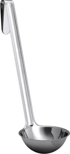 Miniatura 18 de Cucharón de sopa súper resistente y ergonómico de 2 onzas, paquete de 5 cucharones de acero inoxidable con asas largas. Los mejores accesorios