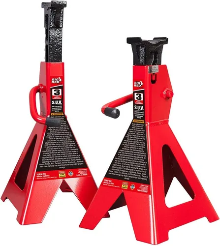 Miniatura 16 de BIG RED T43202 Torin - Gatos de acero resistentes para coches, capacidad de 3 toneladas (6,000 libras), 1 par (no apto para SUV, camiones)