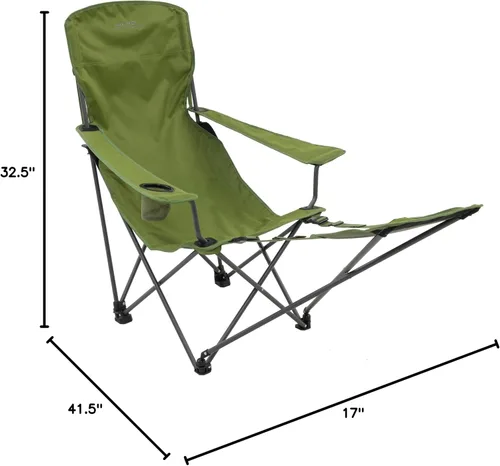 Miniatura 3 de ALPS Mountaineering Sillas de camping Escape Lounge para adultos con reposapiés y reposabrazos ajustables, marco de acero resistente, diseño