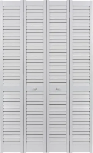 Miniatura 11 de LTL Home Products SEAPP24 Seabrooke - Puerta plegable interior con panel elevado de PVC, 80 pulgadas x 24 pulgadas, color blanco