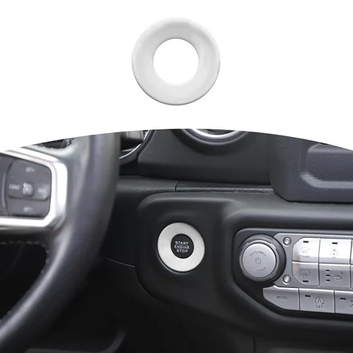 Miniatura 16 de RT-TCZ para Jeep JL Anillo de Cubierta de Botón de Arranque/Parada para Jeep Wrangler JL JLU Gladiator JT 2018-2024 Accesorios de Interior Azul Bebé