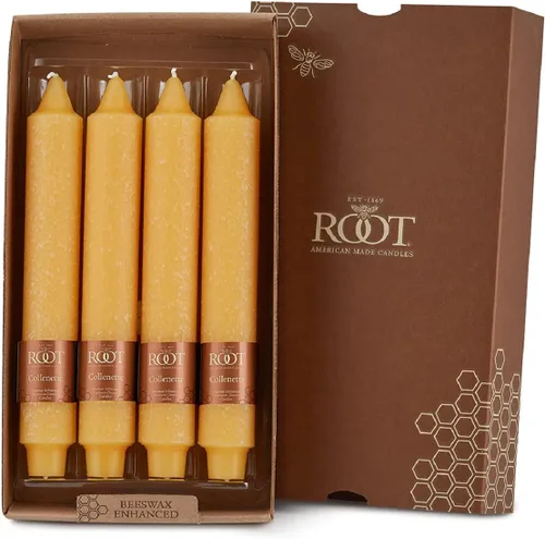 Miniatura 12 de Root Candles Velas sin aroma de cena Premium mezcla de cera de abejas en caja, 9 pulgadas, cera de abejas, 12
