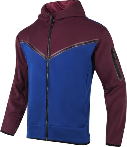 Miniatura 8 de Conjunto deportivo para hombre, sudadera con capucha y manga larga, con cremallera completa, 2 piezas