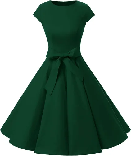 Miniatura 55 de Dressystar - Vestidos clásicos de fiesta con mangas casquillo, estilo Rockabilly y retro de la década de 1950
