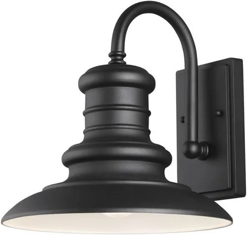 Miniatura 4 de Feiss OL9004TRD Redding Station - Farol de pared para iluminación de patio al aire libre, níquel satinado, 1 luz