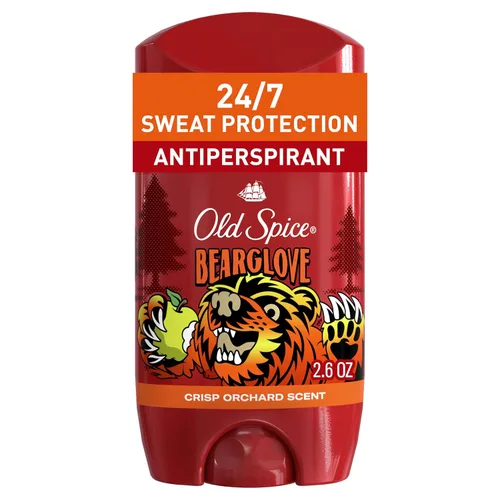 Old Spice Desodorante sin aluminio para hombres, protección contra el olor 24/7, frescura y aroma duradero 24/7, se aplica transparente, Bearglove