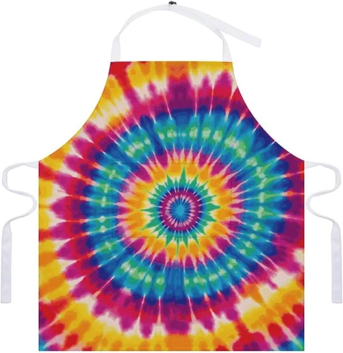 Miniatura 7 de MUSM Tie Dye Pattern Apron，Classic Vintage Funny with Pockets Aprons,Adjustable Bib Waterdrop Resistant for Kitchen Cooking Restaurant BBQ Painting