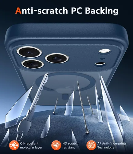 Miniatura 1643 de FNTCASE Funda para iPhone 13 Pro-Max: Fundas magnéticas transparentes compatibles con Magsafe Slim anti amarillamiento protección contra caídas