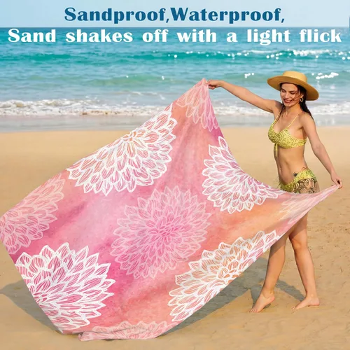 Miniatura 135 de Famstar Beach Blanket Oversized Extra Large 78"X81"/10'X9',Waterproof Sandproof Beach Blanket 2-8 Adults Lightweight Durable for Travel Camping
