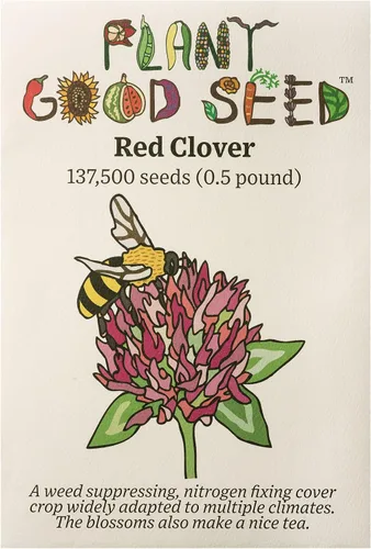 Plant Good Seed Semillas orgánicas de trébol rojo – Semillas de reliquia de 0.5 libras para plantar flores, hierbas, suministros de jardinería,