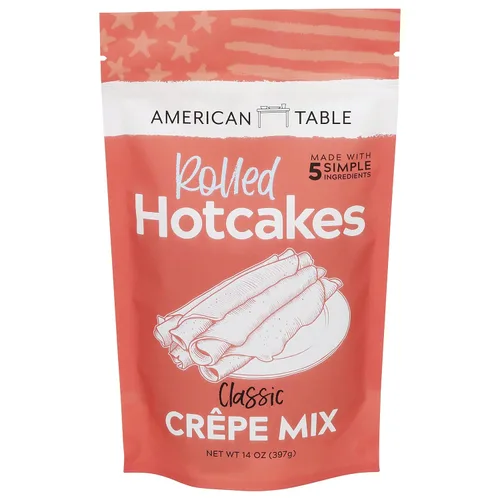 Miniatura 8 de American Table - Mezcla de crepas enrollada sin gluten para hotcakes de American Table, hecha con ingredientes cultivados en Estados Unidos