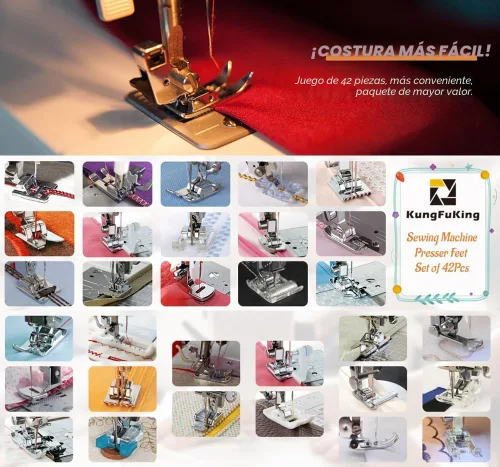 Miniatura 9 de Juego de 42 prensatelas para máquina de coser, para hermano, babylock, cantante, Janome, Elna, Toyota, New Home, Simplicity, Necchi, Kenmore