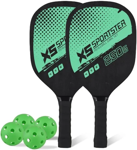 Miniatura 3 de Lixada Juego de palas de pickleball con 4 bolas de pickleball y bolsa de almacenamiento, raqueta de pickleball para deportes de interior y exterior