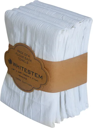 Miniatura 42 de Toallas de saco de harina, toalla de té para manualidades, toalla de cocina, toallas de secado de platos, toalla de algodón en blanco para bordado