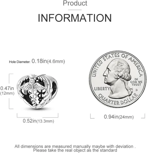 Miniatura 4 de Hapour Abalorios de plata de ley 925 aptos para pulseras de dije, dije de corazón de sol para mascotas, pulsera y collar, cuentas de joyería