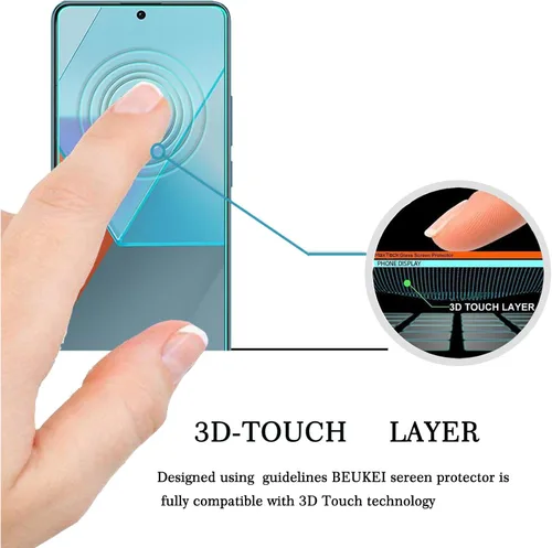 Miniatura 2 de (3 unidades) Compatible con Xiaomi Redmi Note 13 Pro 5G / Redmi Note 13 Pro Protector de pantalla de vidrio templado, sensible al tacto, compatible