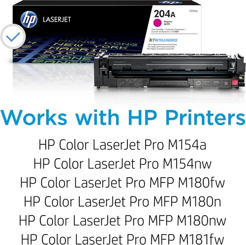 Miniatura 2 de HP Cartucho de tóner magenta 204A Funciona con HP Color LaserJet Pro M154 Series, HP Color LaserJet Pro MFP M180, M181 Series CF513A