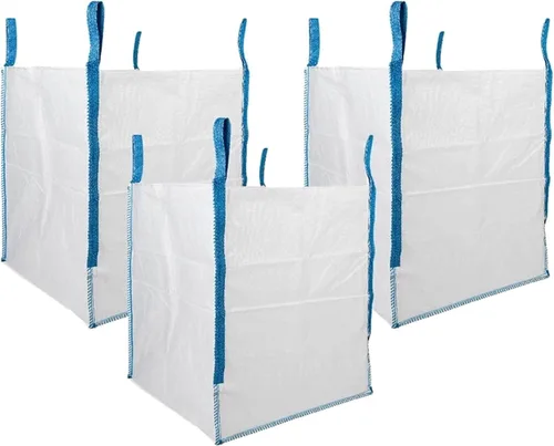 Miniatura 10 de DURASACK Bolsas de basura para contratistas resistentes para constructores, 200 galones, blancas, tejidas de polipropileno, para demolición