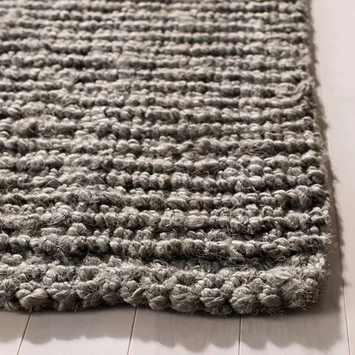 Miniatura 5 de SAFAVIEH Alfombra 9x12 - Colección de fibra natural - Grande - Gris claro, yute hecho a mano, estilo granja, textura gruesa de pelo grueso (NF447G)