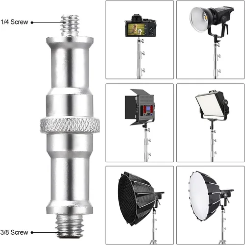Miniatura 3 de Soporte de luz de trípode de fotografía de acero inoxidable resistente, 9.19 pies/2.8m trípode de iluminación de estudio para speedlight, luz