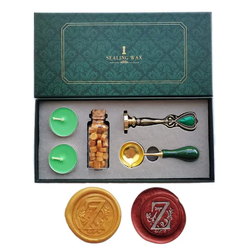 Miniatura 27 de Fancy Letters S - Juego de sellos de cera personalizados, sello de cera para tarjetas de cartas invitaciones letras S