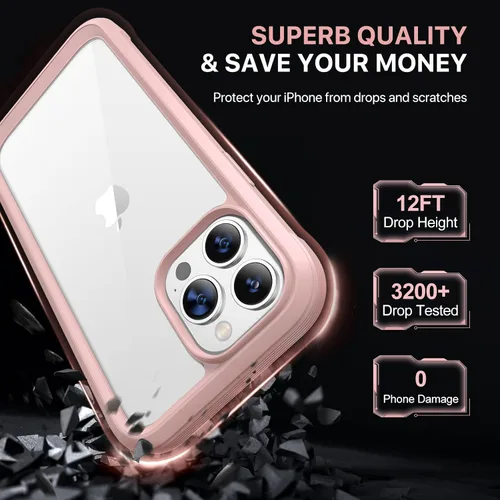 Miniatura 349 de Diaclara Funda diseñada para iPhone 16, mejorada [protección completa de la cámara], carcasa resistente de cuerpo completo con protector de pantalla