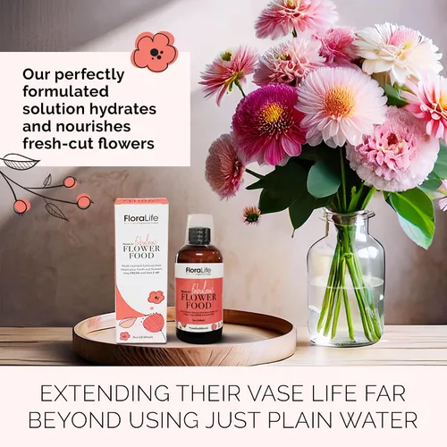 Miniatura 3 de FloraLife Alimento de flores recién cortadas - Solución líquida de nutrientes e hidratación - 8oz