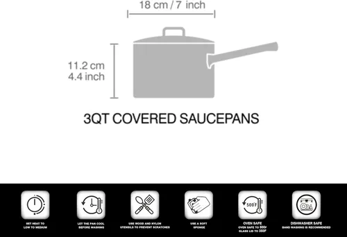 Miniatura 6 de Cooks Standard Cacerola clásica de acero inoxidable de 7 cuartos de galón con tapa y cacerola de acero inoxidable revestido de múltiples capas de 3